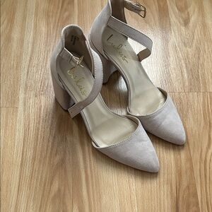 Lulus Women's pink/beige Block Heel Shoes